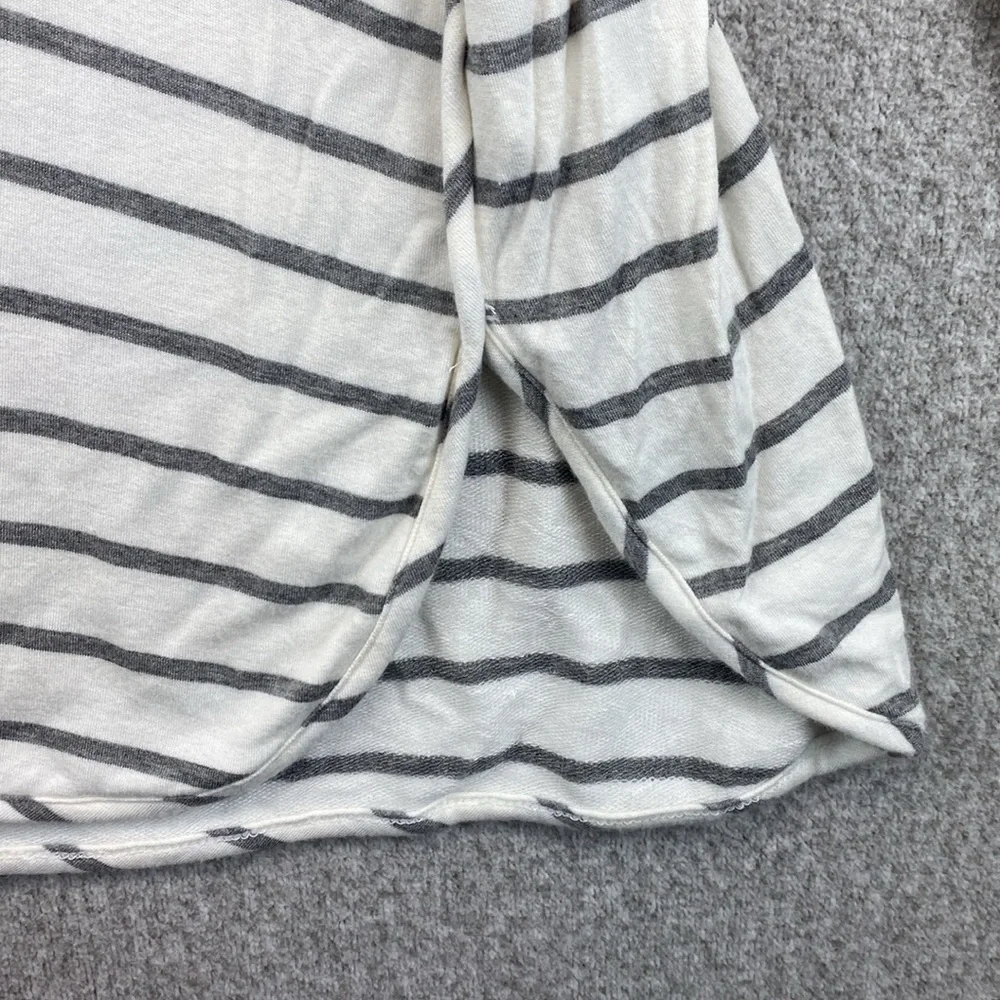Market & Spruce super soft tee long sleeve 2X gray/white nautical stripe preppy - Picture 2 of 8